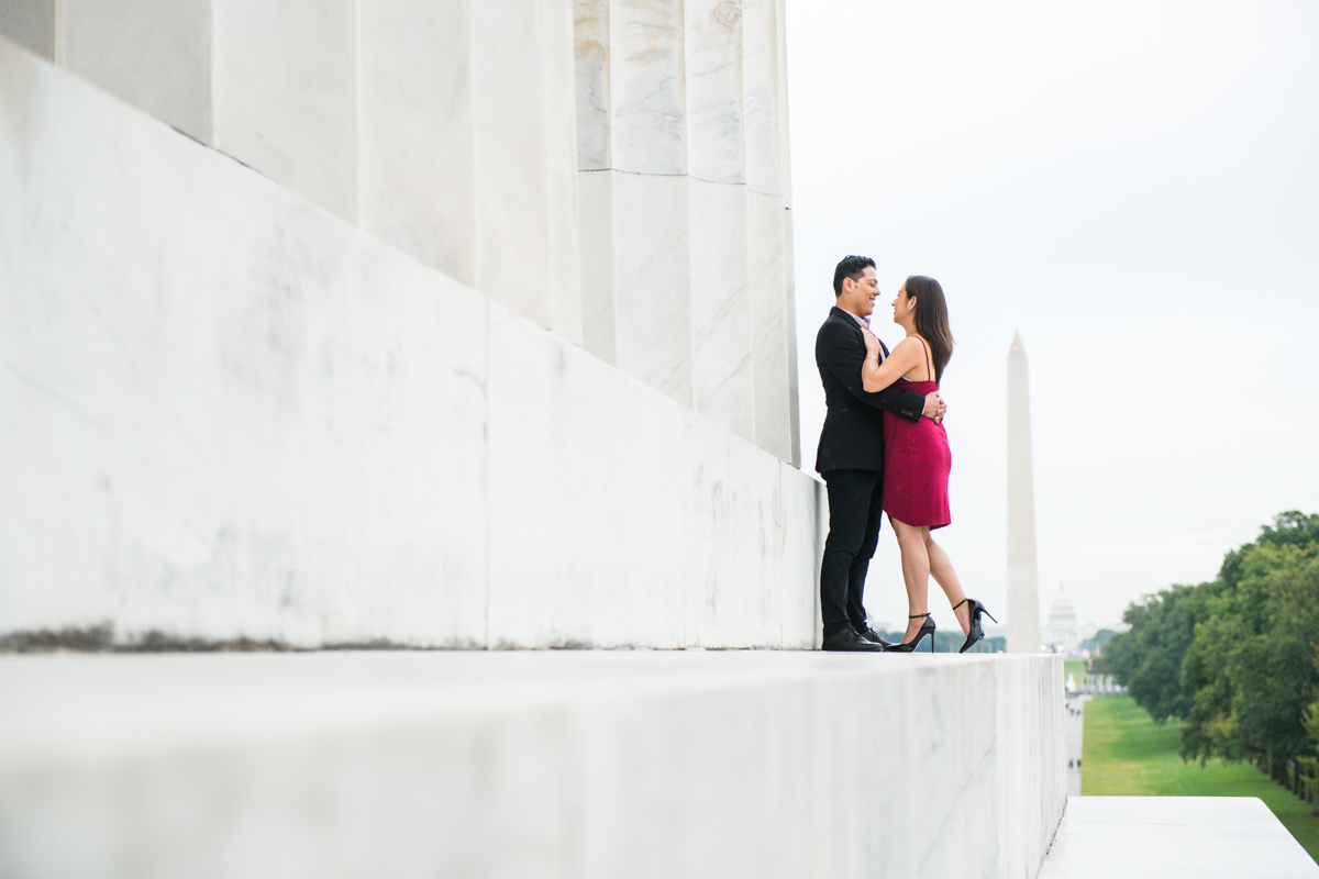 Lincoln Memorial Engagement | Washington DC: Rubi & Cristhian